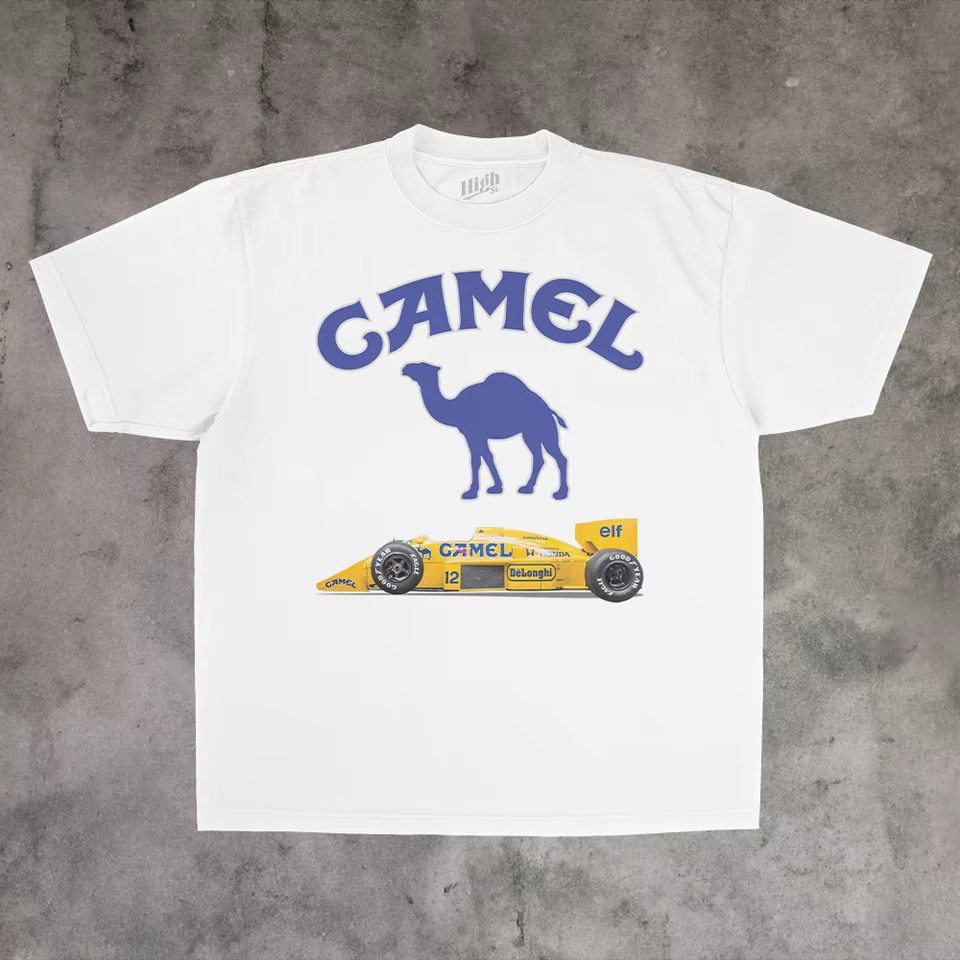 Streetwear Brand Vintage - 빈티지 레이싱 클래식 카멜 트렌디 브랜드