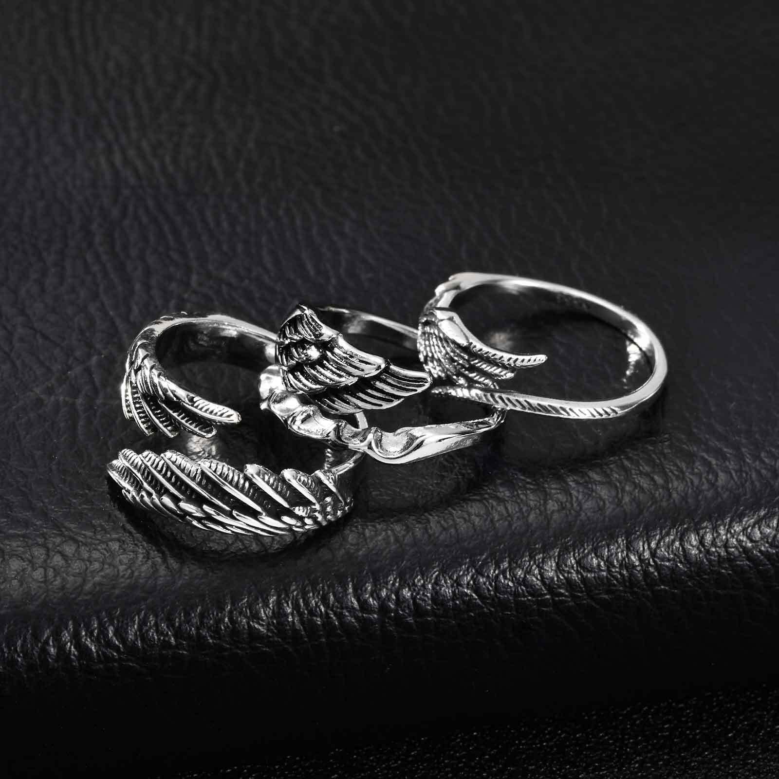 남성용 레트로 날개 반지, 고딕 악마 날개 조절 가능한 - Chrome Hearts Ring 리뷰 및 가격