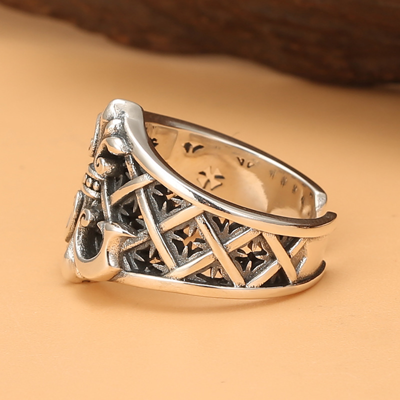 빈티지 펑크 유럽 스타일 프랑스어 무늬 반지 유행 남성 - Chrome Hearts Ring 리뷰 및 가격