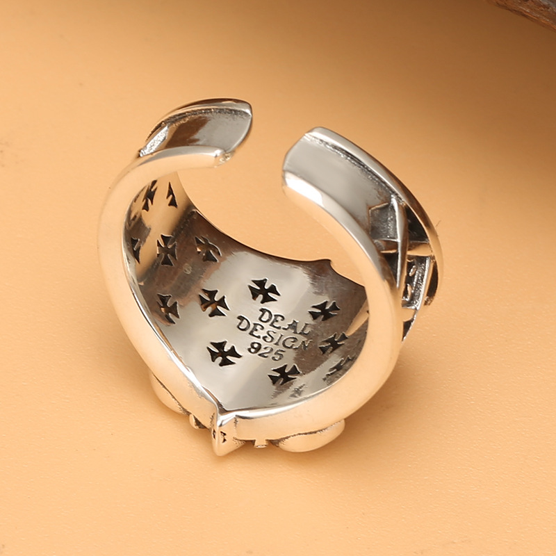빈티지 펑크 유럽 스타일 프랑스어 무늬 반지 유행 남성 - Chrome Hearts Ring 리뷰 및 가격