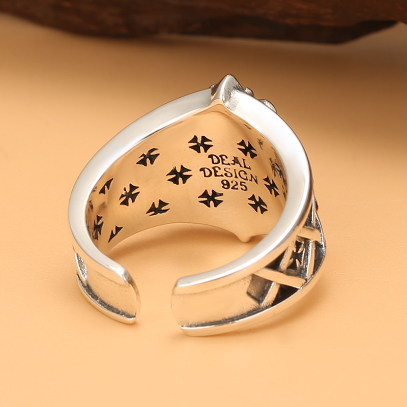 빈티지 펑크 유럽 스타일 프랑스어 무늬 반지 유행 남성 - Chrome Hearts Ring 리뷰 및 가격
