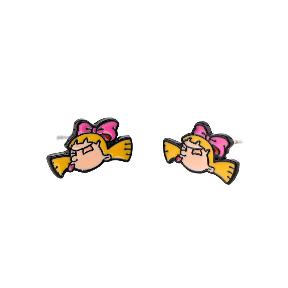 DZ2320 애니메이션 아이콘 한국 스터드 귀걸이 여성 - Streetwear Brand Accessories 리뷰 및 가격