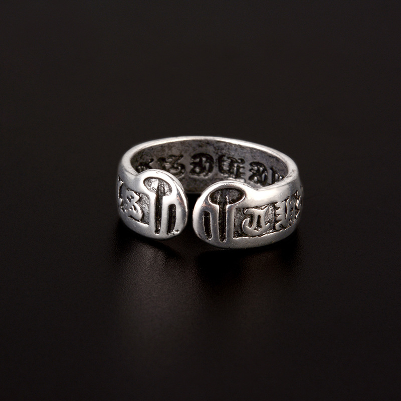 남자를위한 레트로 여섯 단어 Admonition 반지  - Chrome Hearts Ring 리뷰 및 가격