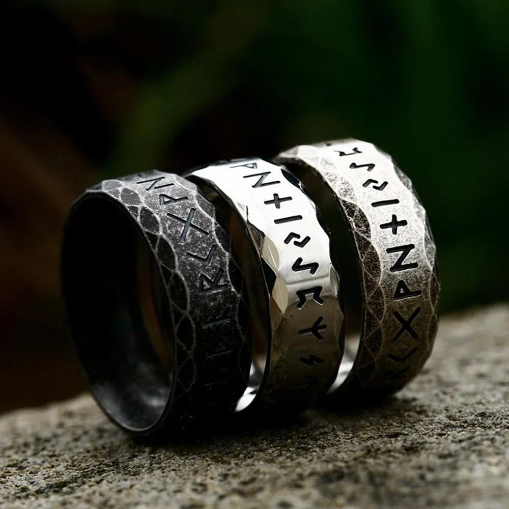 남성 여성을위한 멀티 스타일 북유럽 바이킹 룬 반지 간 - Chrome Hearts Ring 리뷰 및 가격