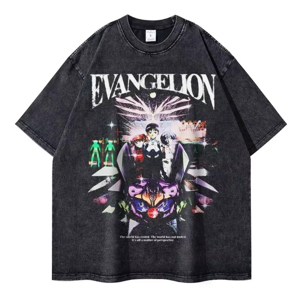 오버사이즈 남성 티셔츠 의류 EVA 애니메이션 스트리트 - Streetwear Brand Vintage 리뷰 및 가격