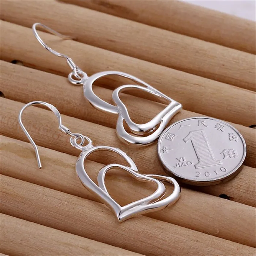 인기 브랜드 925 스털링 실버 귀여운 하트 귀걸이 여 - Streetwear Brand Jewelry 리뷰 및 가격