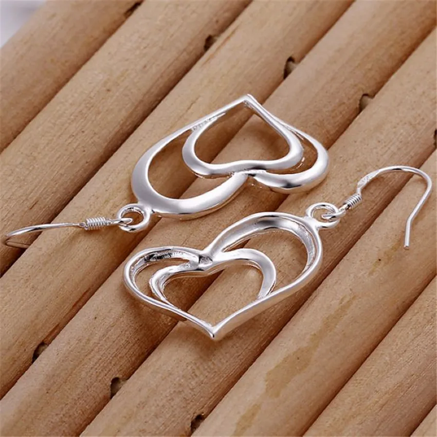 인기 브랜드 925 스털링 실버 귀여운 하트 귀걸이 여 - Streetwear Brand Jewelry 리뷰 및 가격