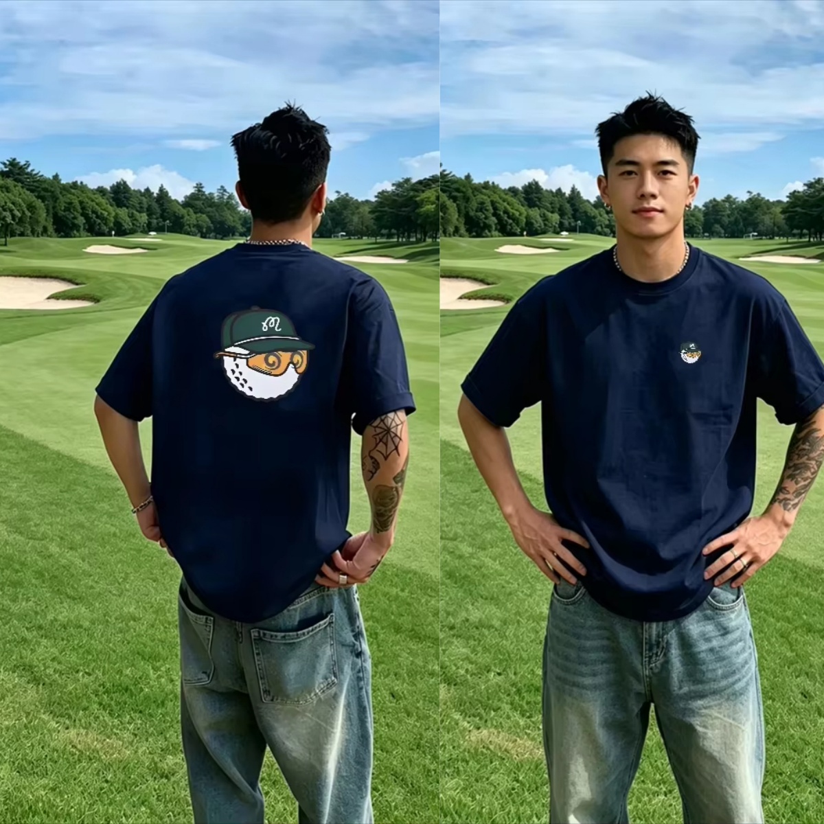 만화 골프 클래식 야외 캐주얼 트렌디 브랜드 그래픽 티 - Streetwear Brand Golf 리뷰 및 가격