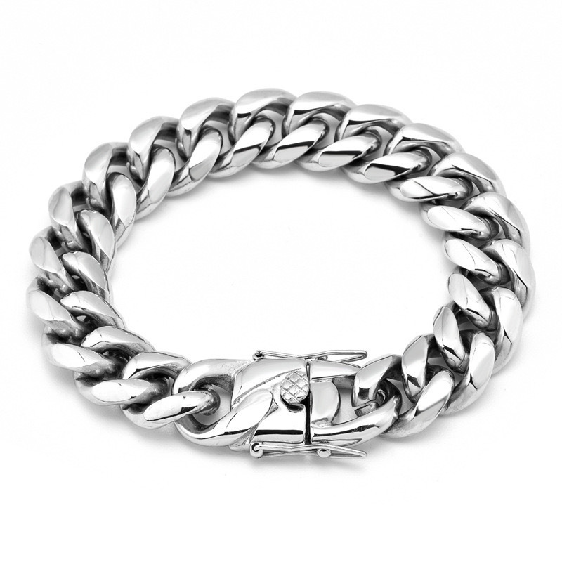 아펙셀 브랜드 트렌디 쥬얼리 스테인리스 스틸 팔찌 쿠반 - Streetwear Brand Jewelry 리뷰 및 가격