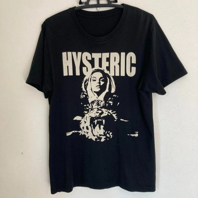 빈티지 소녀 초상화 스트리트 트렌디 브랜드 티셔츠 코튼 - Streetwear Brand Vintage 리뷰 및 가격