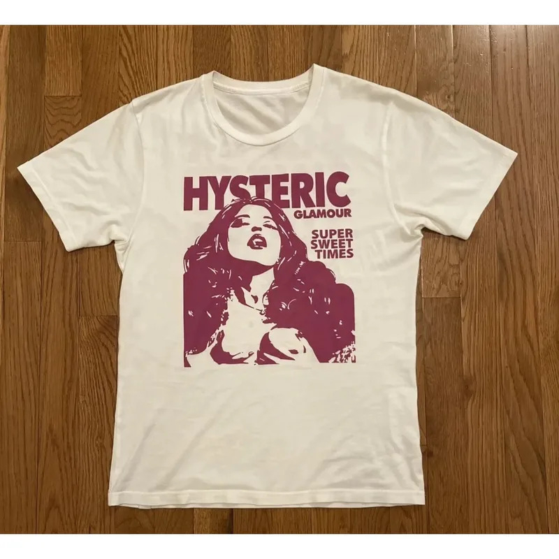 빈티지 소녀 초상화 스트리트 트렌디 브랜드 티셔츠 코튼 - Streetwear Brand Vintage 리뷰 및 가격