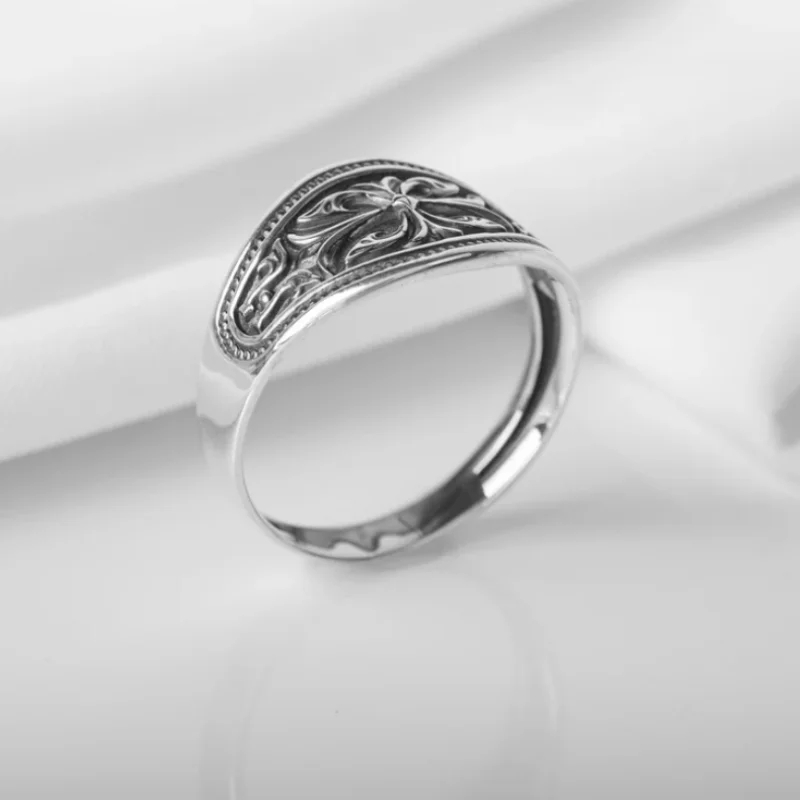 빈티지 펑크 웨이브 패턴 크로스 남성과 여성 반지 맞춤 - Chrome Hearts Ring 리뷰 및 가격