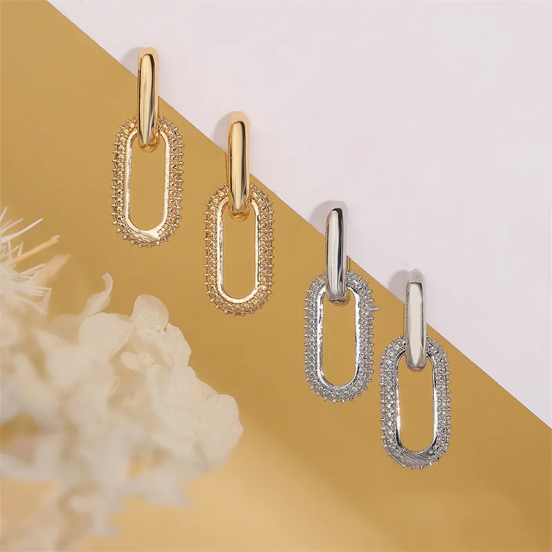 XINYI 레트로 더블 루프 디자인 드롭 귀걸이 여성을 - Streetwear Brand Accessories 리뷰 및 가격