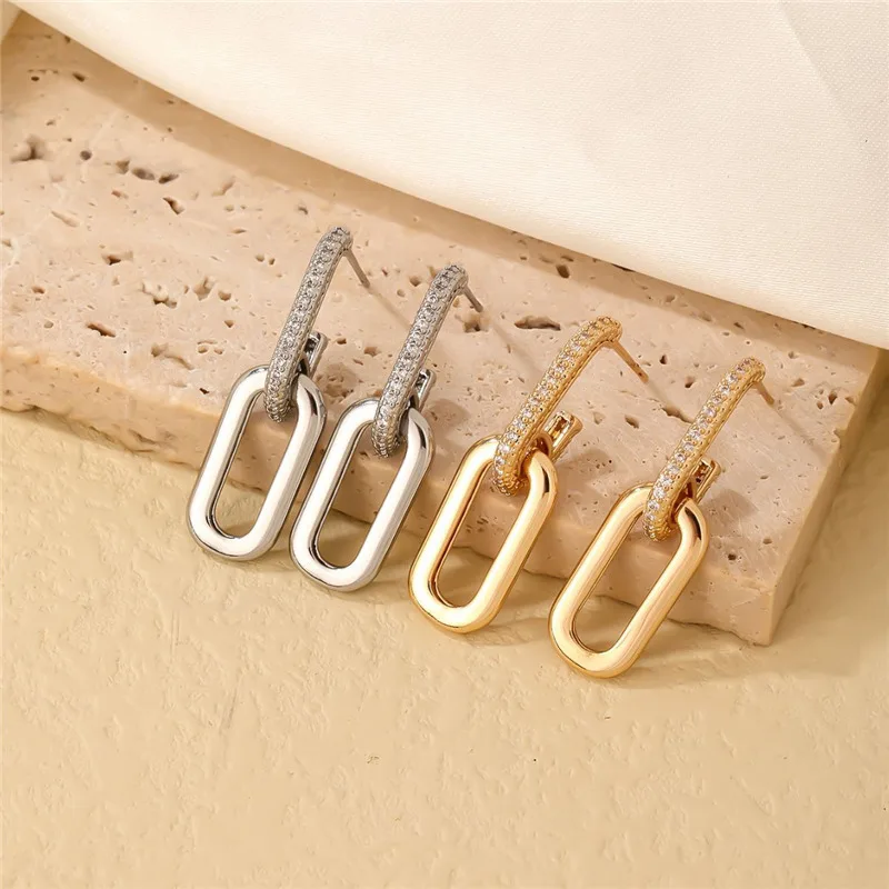 XINYI 레트로 더블 루프 디자인 드롭 귀걸이 여성을 - Streetwear Brand Accessories 리뷰 및 가격