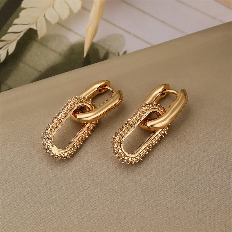 XINYI 레트로 더블 루프 디자인 드롭 귀걸이 여성을 - Streetwear Brand Accessories 리뷰 및 가격