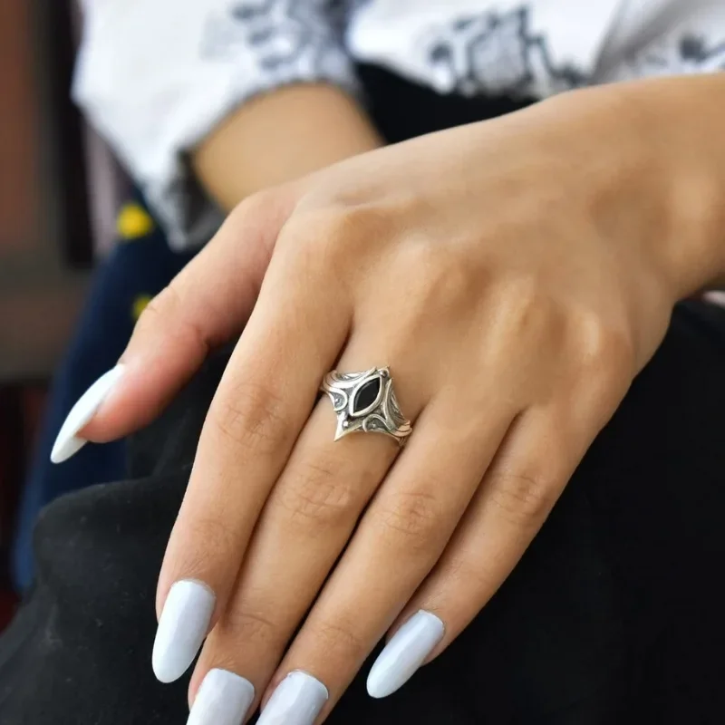 빈티지 보헤미안 반지 Onxy 패션 여성의 결혼식 파티 - Chrome Hearts Ring 리뷰 및 가격