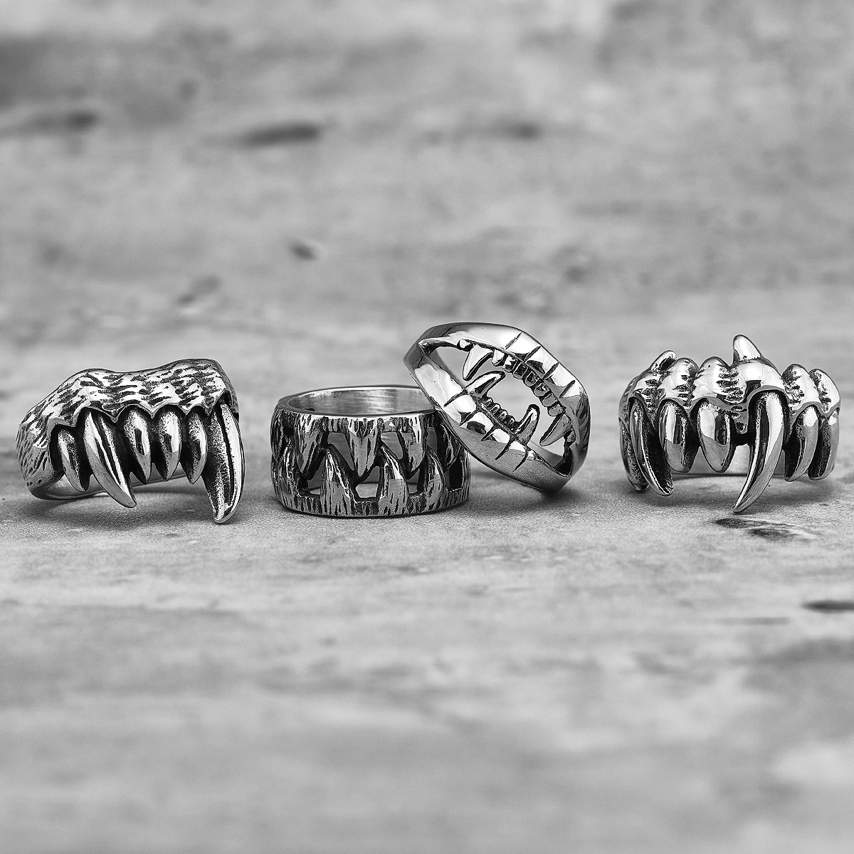 악마 괴물 야수 치아 스테인레스 스틸 망 반지 펑크 힙 - Chrome Hearts Ring 리뷰 및 가격