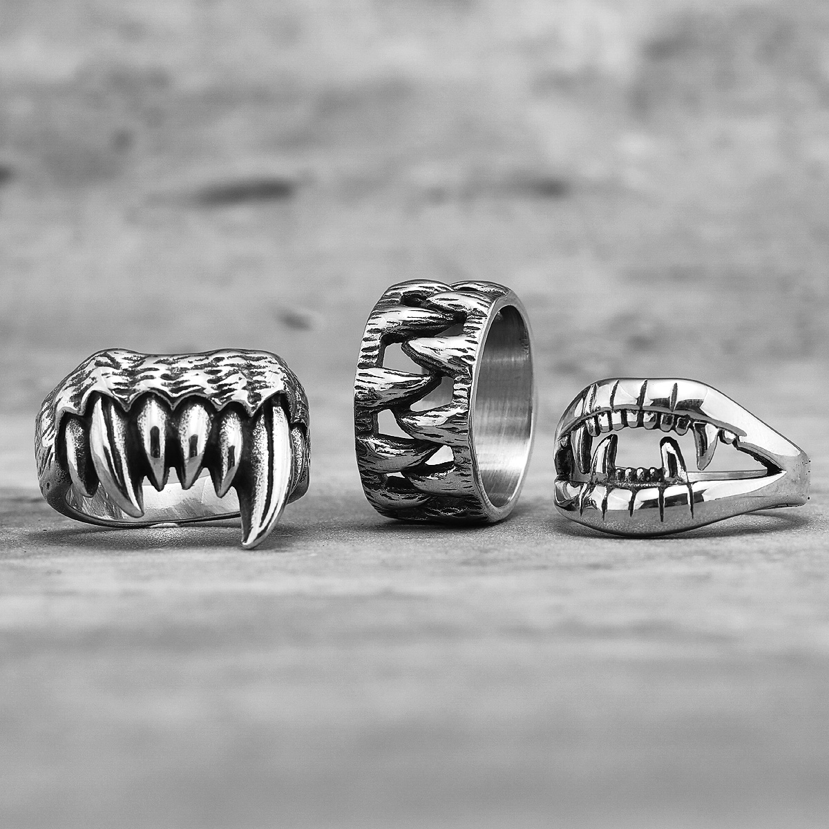악마 괴물 야수 치아 스테인레스 스틸 망 반지 펑크 힙 - Chrome Hearts Ring 리뷰 및 가격