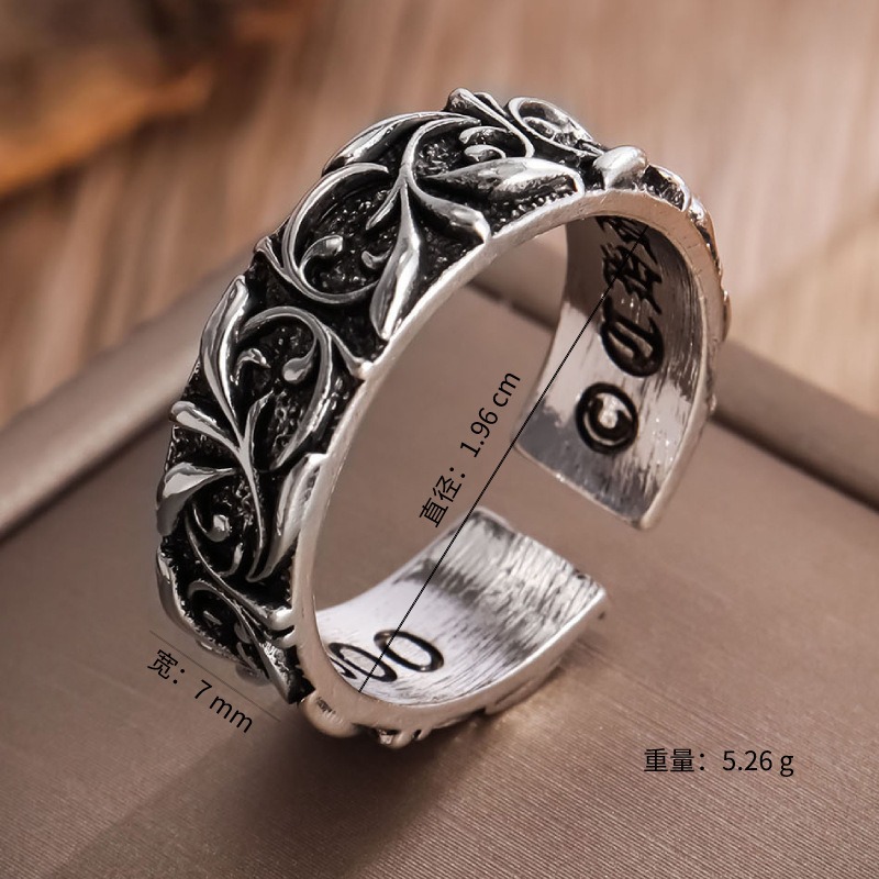 바게 레트로 이터널 링 실버 컬러 펑크 고딕 빈티지 오 - Chrome Hearts Ring 리뷰 및 가격